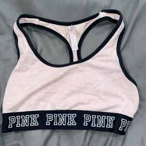 Pink sports bra